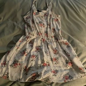 White with flowers jumpsuit